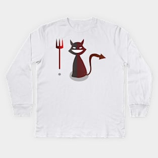 DEVIL CAT Kids Long Sleeve T-Shirt